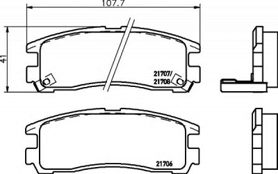 HELLA PAGID 8db355016591 -  Комплект тормозных колодок, дисковый тормоз